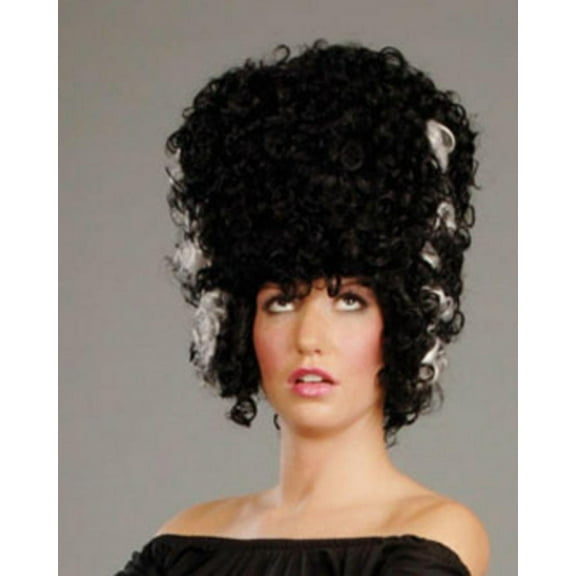 Mrs. Frankenstein Bride Halloween Women's Monster Black and White Wig by Enigma Costume Wigs