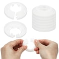 thumbnail image 1 of Placas de cubierta de plomería de 26.5 mm, 9 PCS de decoración de brida de pared, plástico PP para agujero de tubo, blanco, 1 of 7
