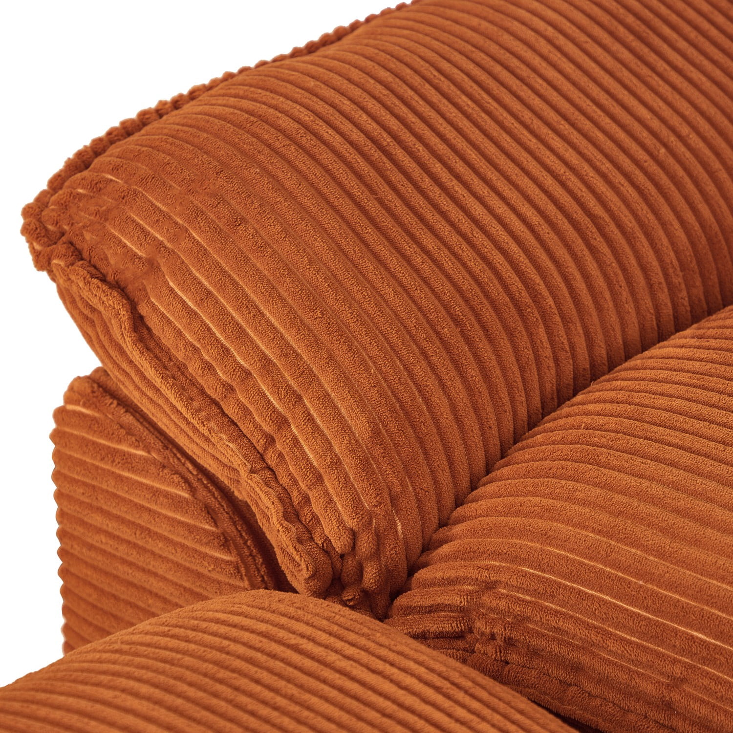 Gewnee Corduroy Fabric Modular Sofa Upholstered Modern Sofa, 3 Seater Comfy Couch With Tea Table Storage Ottoman for Bedroom and Living Room, Apartment, Bedroom, Dorm, Office,