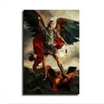 thumbnail image 2 of Saint Michael The Archangel Defeats Satan Poster Canvas Print Wall Art Modern Bedroom Room Aesthetics Decoration, 2 of 8
