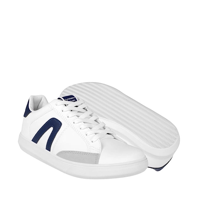 TENIS CASUALES JOVEN CLASBEN BLAZER SIMIPIEL BLANCO/NEGRO Clasben BLAZER