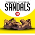 thumbnail image 2 of Zeba Men's Premium Leather Easy Slip-On Massaging Sandals Slides (Summer Breeze, 11), 2 of 7