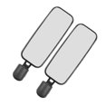 thumbnail image 3 of KAKOWELY rearview mirrors 1 Set Motorcycle Side Mirrors Rear View Mirrors Motorcycle Mirrors Motorcycle Scooter Rearview Mirrors8.66"X3.15"X1.97", 3 of 4