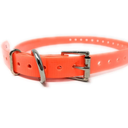 Replacement Strap for SportDOG Collars - 3/4 Wide Ultra-Durable Dog E-Collar Replacement for Training Bark Shock Electric and GPS Collars - 28 Adjustable Length SportDOG (Neon Orange)