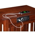 thumbnail image 2 of AFI Mission Solid Wood Side Table with Built-in Charging Station, Walnut, 2 of 5