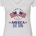 thumbnail image 4 of Inktastic America Est 1776 4th of July Women's V-Neck T-Shirt, 4 of 5