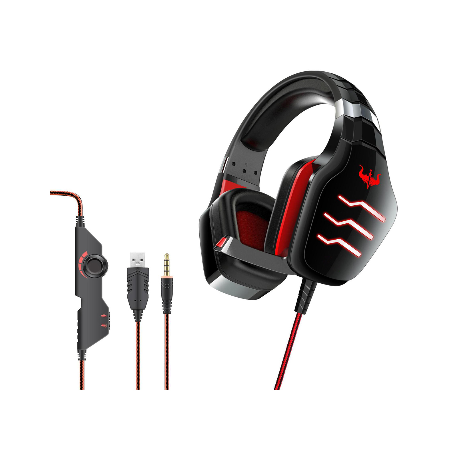 AOZBZ Gaming Headset USB Rotatable Microphone Multifunctional Durable