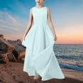 thumbnail image 5 of EnJoCho Girls Flared A-Line Dress Sleeveless Solid Color Casual Par𝗍y Dress for Kids Twirl Long Dress Age 4-12 Years Tight Fitting Stretc𝗁y Daily Wear, 5 of 6