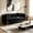 Black + Fabric + Foam, variant on AUU 61" Velvet Button-Tufted Chesterfield Loveseat with Gold Stainless Steel Legs & Accents – Elegant 2-Seater Couch for Living Room, Bedroom, or Office, Compact Luxury Design