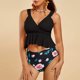 thumbnail image 2 of Bikini sin espalda con estampado de bloques de colores cómodo para mujer, traje de baño de una pieza, conjunto de ropa de playa OAVQHLG3B Store lin121212, 2 of 4