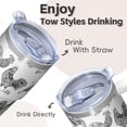 thumbnail image 4 of 20oz Farm Chicken Tumbler with Handle Cool Birthday Christmas Gift for Chicken Enthusiasts Women Men Insulated Travel Mug Fits Car Cup Holders Comfortable Grip Splash Resistant Lid Daily Commutes, 4 of 6
