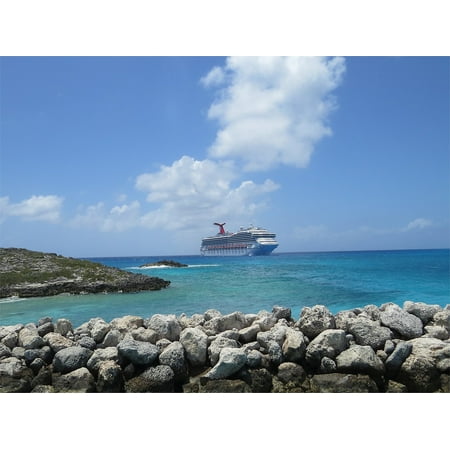 Half Moon Reef - LAMINATED POSTER Cruise Ship Half Moon Cay Bahamas Poster Print 11 x 17