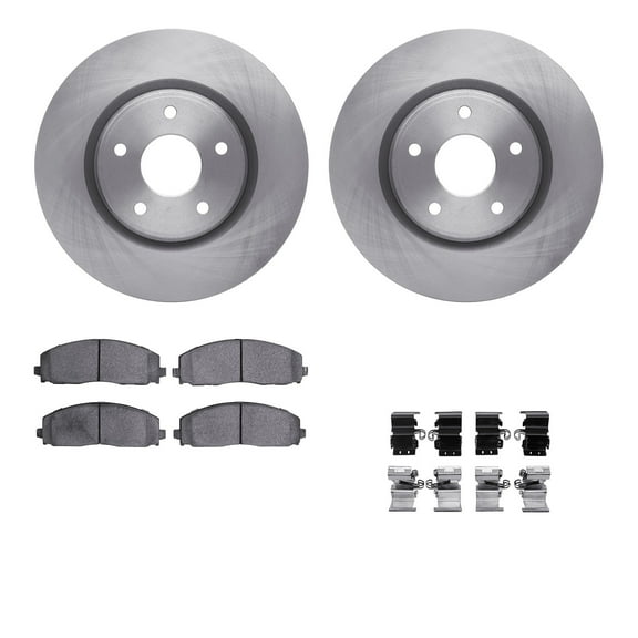 Dynamic Friction Company Front Brake Rotors with Ultimate Duty Performance Brake Pads includes Hardware 6412-40064
