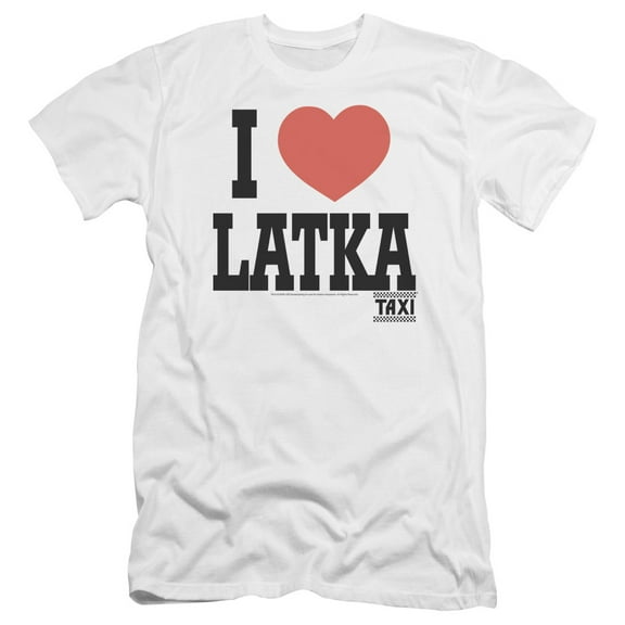 Taxi - I Heart Latka - Premium Slim Fit Short Sleeve Shirt - X-Large