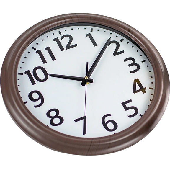 LEORX Livingroom Wall Clock Round Wall Clock Coffee Glass Silent 1Pack