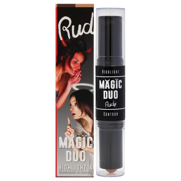 Magic Duo Highlight and Contour - Bronceado de Rude Cosmetics para mujeres - 2 x 0,15 oz Highlight and Contour