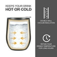 thumbnail image 4 of Life's Easy Pineapple 12 oz. Stainless Wine Glass Tumbler with Lid,18/8 Stainless Steel Vacuum Insulated Cup Gift for Mother Wife Daughter Sister. Coffee Cocktails Drinks, Set of 1 (Black Pineapple), 4 of 8