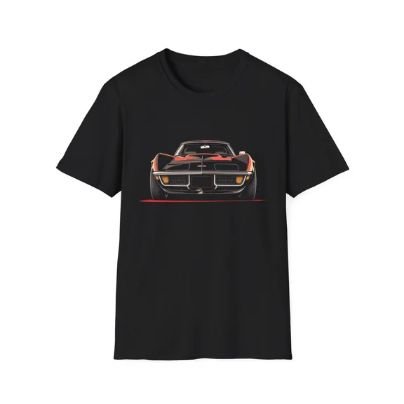 1972 Corvette Stingray T-Shirt Classic C3 Front View Muscle Car Graphic Tee