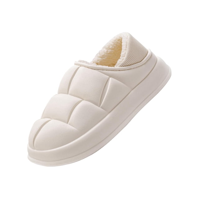 Pantuflas Impermeables De Invierno Fáciles De Limpiar Para Interior Exterior Hogar Mujer 38 39 Blanco Sunnimix zapatillas de invierno mujer