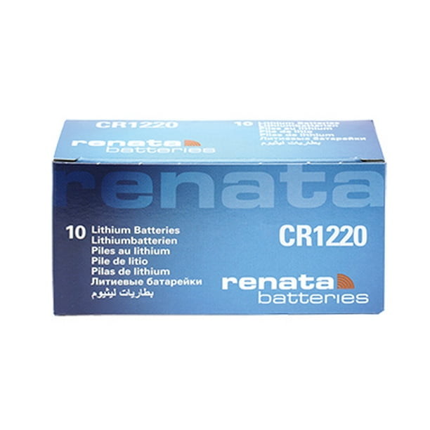 10 Piles Renata 1220, 3V Lithium CR1220
