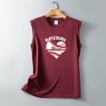 thumbnail image 5 of Usmixi Womens Tank Tops Baseball Mom Heart Graphics Crewneck Sleeveless Shirts Casual Loose Fit Racerback Tank Tops Blouses Wine XL Clearance Clothes, 5 of 5