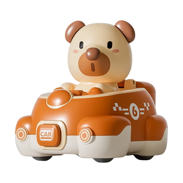 Orange Collision Catapult Car Toy With Storage Box Fun Inertia Sliding Vehicle For Kids Playtime Gift Abs Material Safe And Durable 4.13X3.62X2.83 Inches Includes 1 Car