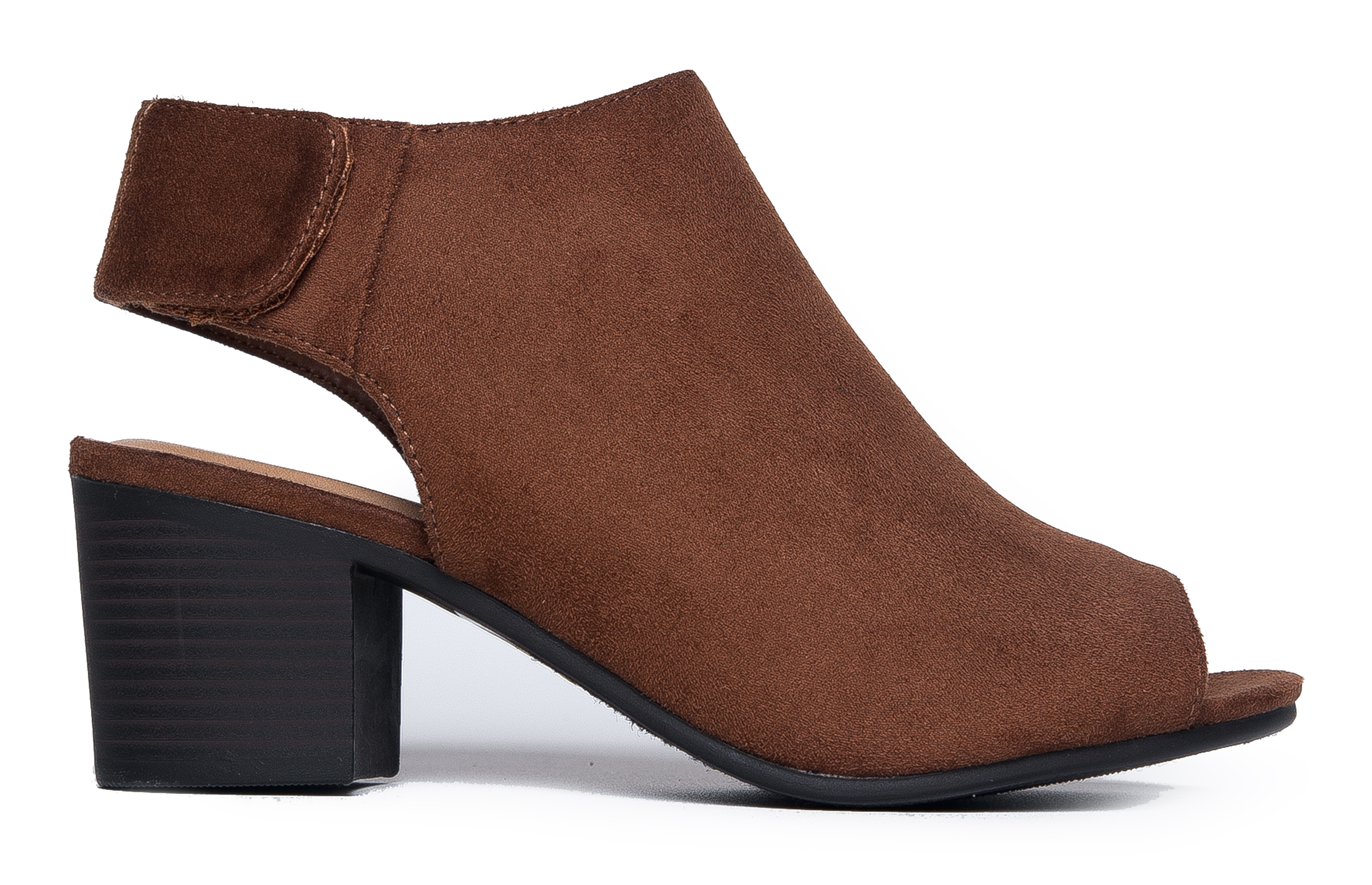 Peep Toe Bootie– Low Stacked Heel 