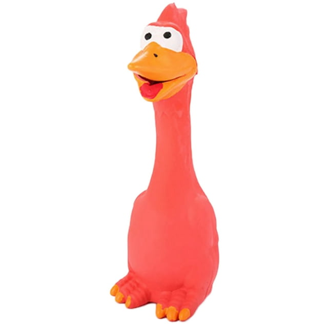 Dog Squeaky Toy Funny Teeth Training Latex Squeaky Chicken Dog Chew Toy