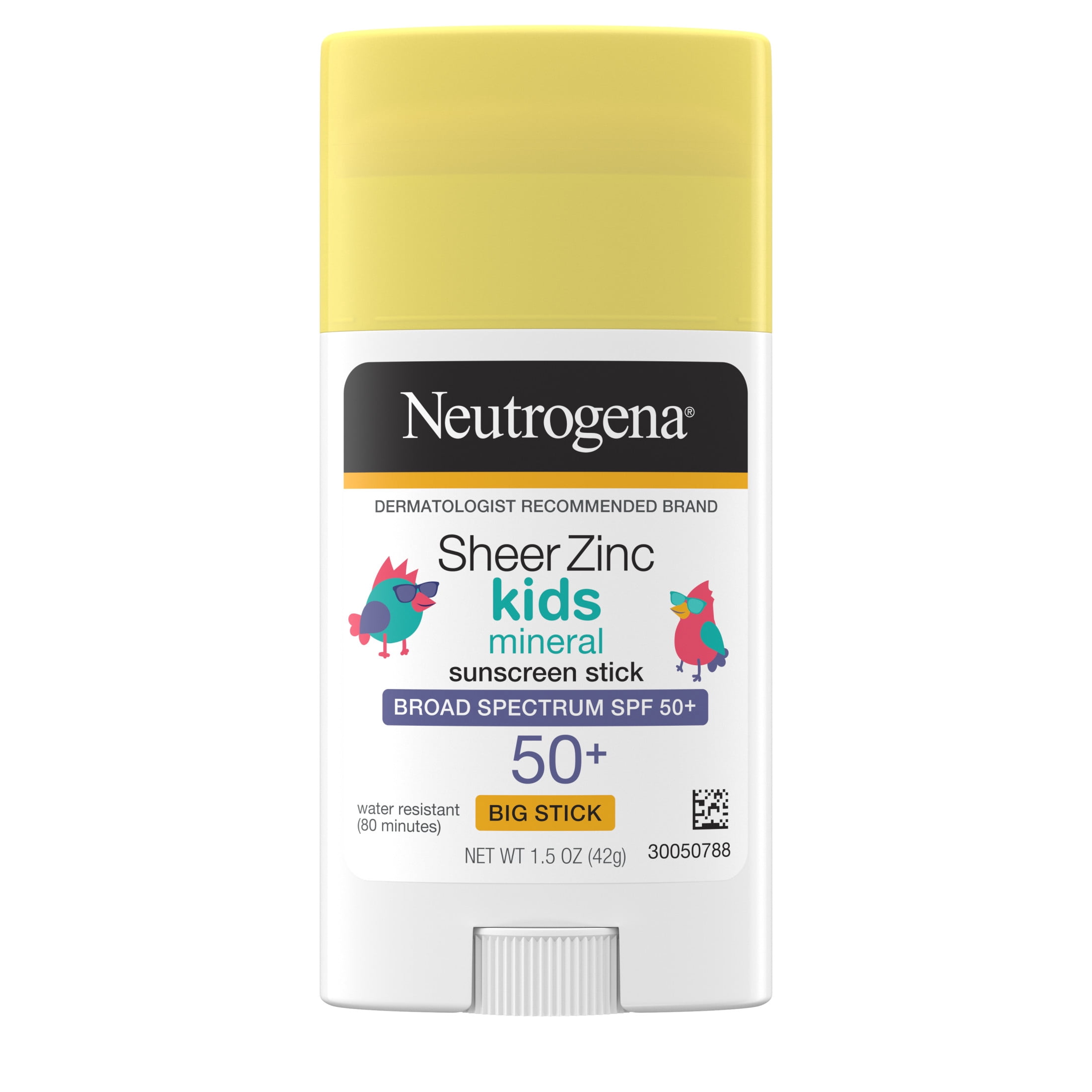 (2 pack) Neutrogena Sheer Kids Mineral Sunscreen Stick, SPF 50, 1.5 oz