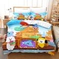 thumbnail image 3 of NS4 BTS BT21 2 En 1 Juego De Fundas De Edredón De Tamaño Individual Sábana De Cama Dormitorio Cómodo Lavable Funda De Almohada S, 3 of 4