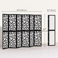 thumbnail image 3 of HOMCOM 6 Panel Room Divider, 5.6 FT Lightweight Privacy Screen, Black, 3 of 10