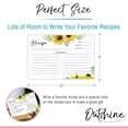 thumbnail image 4 of Outshine Premium Recipe Cards 4x6 Inches, Sunflower Design (Set of 50) | No-Smear Double Sided Thick Cardstock | Bulk Blank Recipe Cards for Recipe Box 4x6 Recipe Holders | Gift for Everyone, 4 of 9
