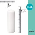 BOLSIUS 6 White Pillar Candles Bulk 3x9 Inches Candle Set 116