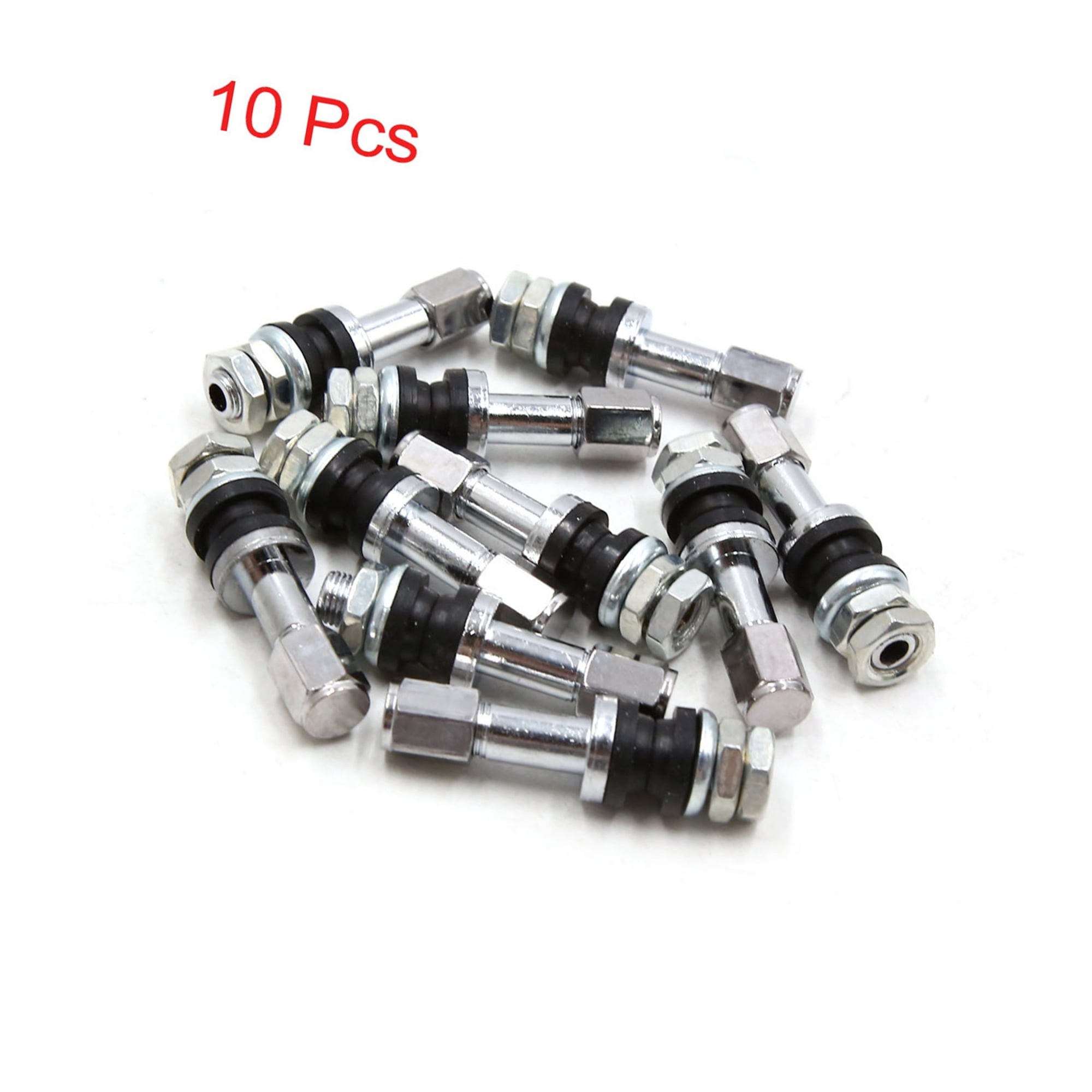 Unique Bargains 10pcs Aluminum Alloy Motorcycle Car Tubeless Wheel Tire Valve Stem Rim