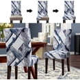 thumbnail image 6 of Dining Room Chair Slicovers Stretch Chair Covers for Dining Room Parsons Chair Slipcover Removable Washable Kitchen Chair Covers Protector for Kitchen, Hotel, Ceremony (Set of 6, White/Gray), 6 of 6