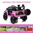 thumbnail image 4 of BeesClover 12V Kids Ride On Truck Electric Car Toy for Toddlers with 2.4G Remote Control, Spring Suspension, Battery Display, LED Lights, Music, Battery Powered Ride on Car for Boys Girls, 4 of 7