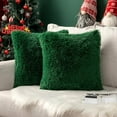 thumbnail image 5 of Sanmadrola Throw Pillow Covers Pillow Protector with Hidden Zipper Furry Faux Fur 18''x18'' 2 Pack, 5 of 7