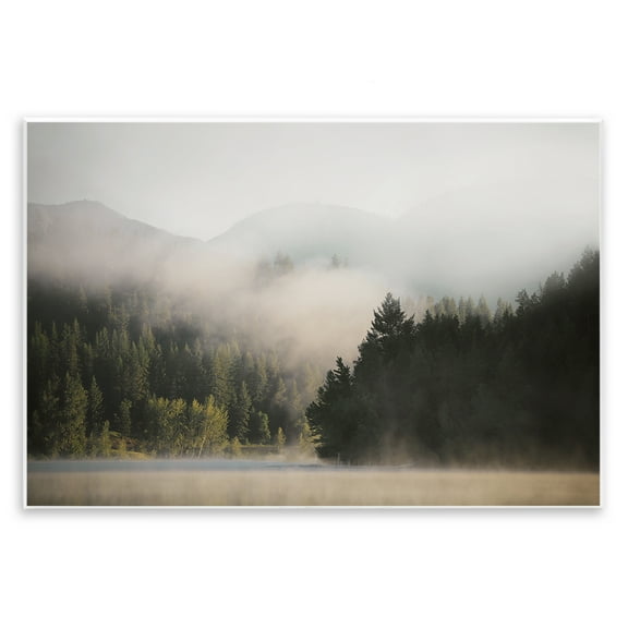 Stupell Industries Rolling Fog Woodland View Landscape & Nature Photography Unframed Art Print Wall Art, 15 x 10