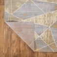 thumbnail image 7 of World Rug Gallery  Geometric Modern Area Rug Yellow 2'x7' Runner 6' Runner, 8' Runner Runner, Indoor Entryway, Kitchen, Bedroom Ivory, Grey Runner,, 7 of 7