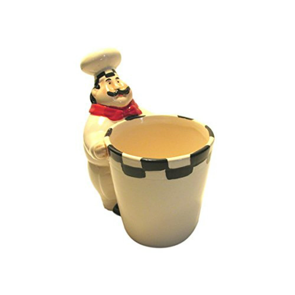 "Sophia Essential" Fat Chef Kitchen Utensil Holder Italian Bistro