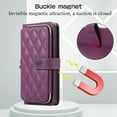 thumbnail image 6 of ELEHOLD Leather Wallet Case for Google Pixel 8 with Zipper Card Wallet Pocket Magnetic Buckle Stand Function Detachable Crossbody Metal Chain Strap Lanyard Shockproof Case,darkpurple, 6 of 8
