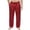 Red, variant on Cmfcve Men's Big and Tall Satin Lounge Pants Shiny Breathable Casual Oversized Party Trousers