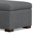 thumbnail image 6 of Gabbie 48 inch Wide Rectangular Storage Ottoman in Slate Grey Polyester Linen, 6 of 13