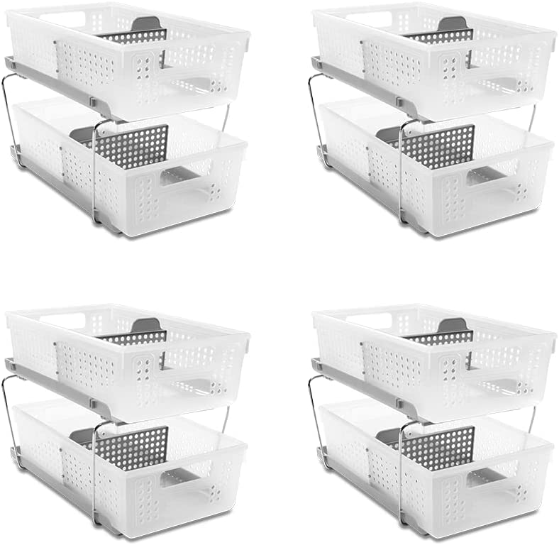 PatiofeelTier Organizer, MultiPurpose SlideOut Storage Baskets with