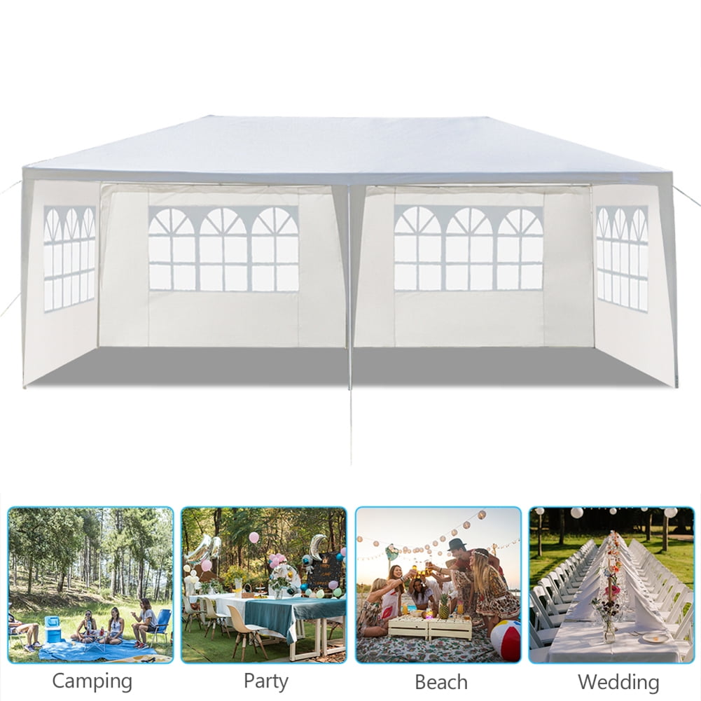 Kadyn 10'X20' Outdoor Canopy Tent, Waterproof Tent with 4 Removable Sidewalls, Wedding Party Tent for Outsides, White Kadyn 10'X20' Outdoor Canopy Tent, Waterproof Tent with 4 Removable Sidewalls, Wedding Party Tent for Outsides, White