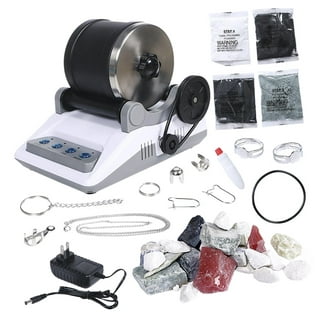 Tryes Rock Tumbler Kit Adults-Rock Polisher Tumbler with Noise Reduction Cover, Speed&Timer Control, Complete Rock Tumbling Kit,Learning Guide etc.