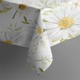 thumbnail image 6 of 52x52in(132x132cm) Square Tablecloth, Waterproof Polyester Table Cover, Wrinkle Resistant & Washable Fabric for Dining, Kitchen, Picnic, Daisy Flowers Print, 6 of 6