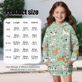 thumbnail image 7 of Psesaysky Girls Sweatshirt Long Sleeve Hoodie Dress Pullover Sweater Oversized Cartoon Puppy Grass Print Clothes Kids Outfits Tops with Pocket for 7-8 Years, 7 of 7