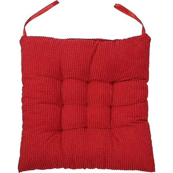 Namzi 1pc Soft Chair Seat Pad Dining Chair Cushion 15.8 x 15.8 Zipper Design Hang Rope Design Indoor Outdoor Seat Cushion (Red)