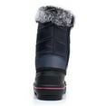 thumbnail image 5 of Blikcon Kids Boys & Girls Faux Fur-Lined Waterproof Winter Snow Boots (Color : NavyGrey, Size : 3 Little Kid), 5 of 9